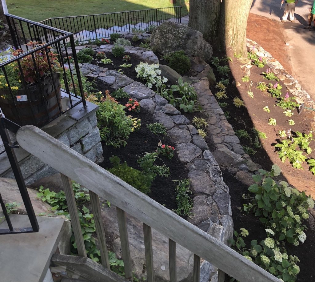retaining wall; terraces; landscape ideas for slopes