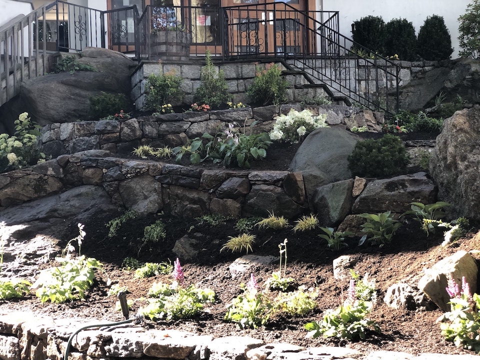 retaining wall; landscape ideas for slopes